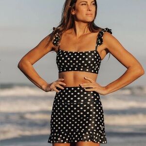 New Albion polka dot Bella Crop Top